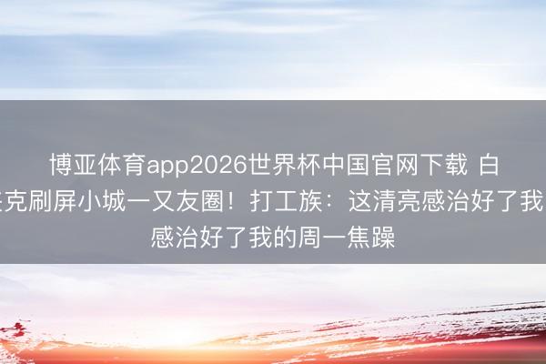 博亚体育app2026世界杯中国官网下载 白敬亭绿色夹克刷屏小城一又友圈！打工族：这清亮感治好了我的周一焦躁